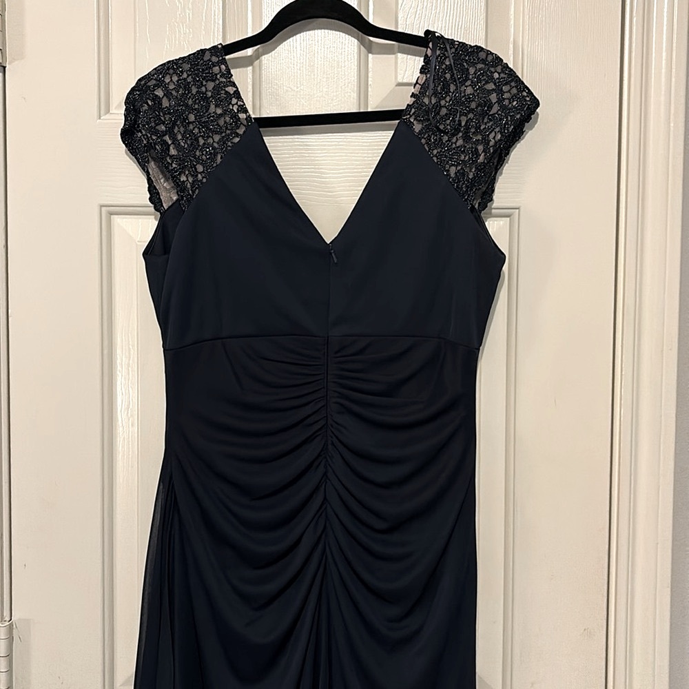 X By Xscape Chiffon Lace Sleeve Dress - Picture 6 of 9